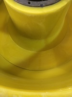 Нанесение полиуретана на галтовочные чашки