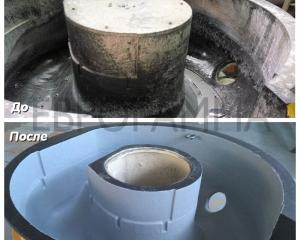 Восстановление эластичного покрытия на чаше Рослер