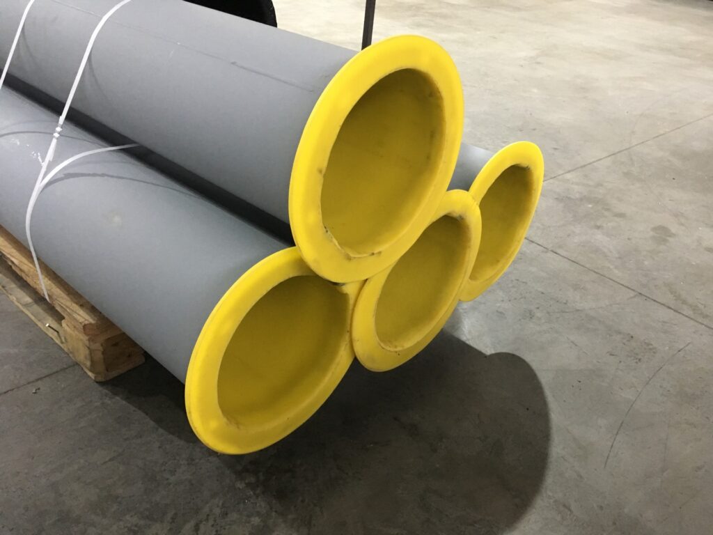 самотечная труба с полиуретановой футеровкой